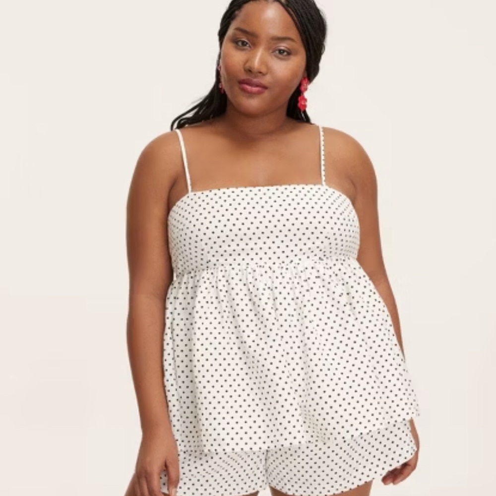 Kate Spade X Target White Polka Dot Sleeveless Top